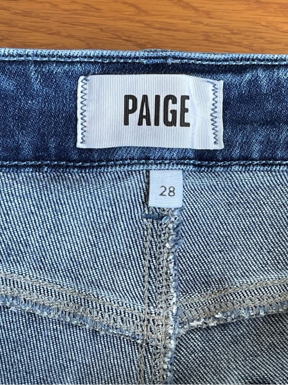 Paige Anessa Wide Leg Cropped Jeans Size 28 Showtime Raw Hem 26” Inseam - Picture 5 of 14